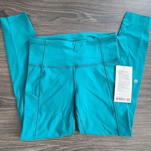 Lululemon fast and free tights in laguna size 6